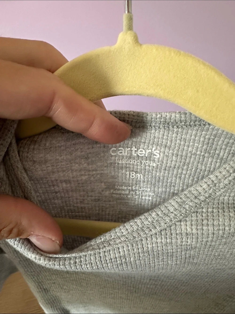 Carter's Gray Long-Sleeve Bodysuit and Pants Set